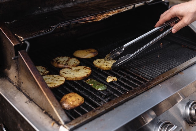 Grilled Hasselback Potatoes