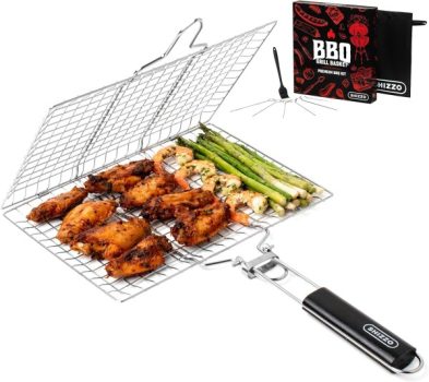 SHIZZO Shallow Grill Basket