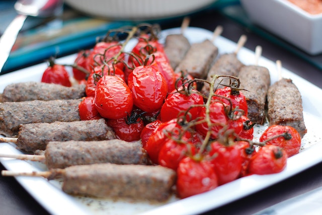 Grilled Skewered Meatballs