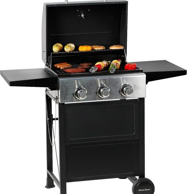 MASTER COOK 3 Burner BBQ Propane Gas Grill